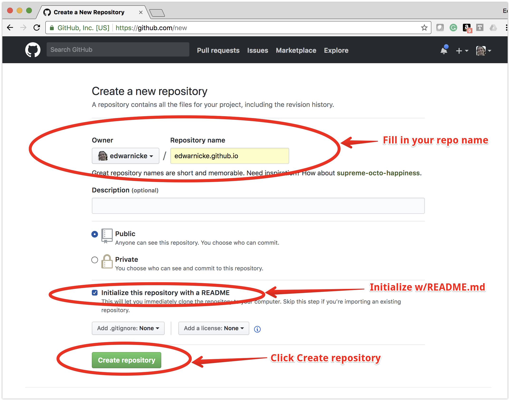 Github New Repo